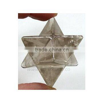 Smoky Quartz Merkaba Star