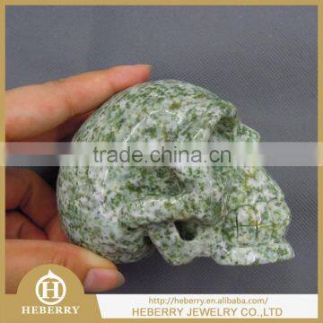 natural qinghai jade human skull skeleton/carving good for home decoration