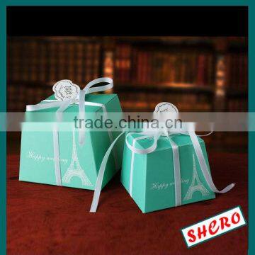 Blue Wedding Gift Boxes for Candy Packing Paper Gift Box