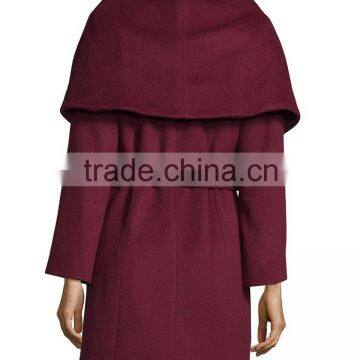 OEM Wholesale Hi-end Fall Winter New Pant Coat Design Woman's Wool Coat photo-2