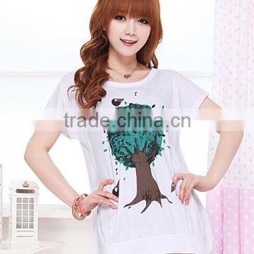 2016 new design maternity clothes, large size T-shirt for pregnant women, korean t-shirt with lovely tree