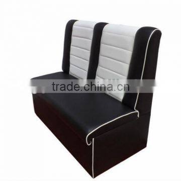 black PU leather sofa leather restaurant booth