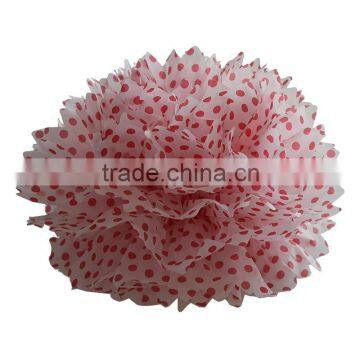 Pink Dot tissue paper pom poms flower balls