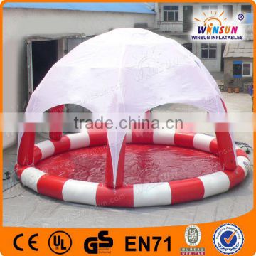 Hottest design super quality popular water playing fun inflatable tent pool