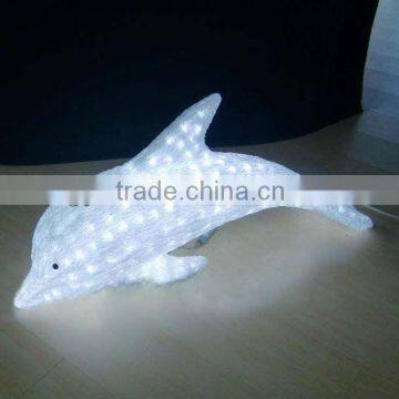 led motif light & 3d white dolphin