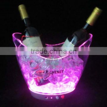 Custom clear illuminated plastic wine bucket