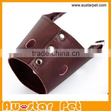 Comfortable Breathing Leather Pet Muzzle, Custom Dog Mouth Mask, Mouth Cover photo-3