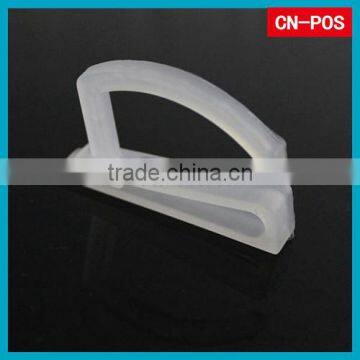 plastic white display corrugated clips for holding