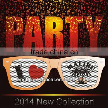 2014 New Collection Promotion Malibu Sunglasses, Lens Printing Sunglasses, Custom Logo Pinhole Sticker Sunglasses (BSP2836)