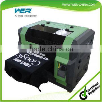 Cheap a3 329*600mm WER-E2000T direct to garment, t-shirt printer price