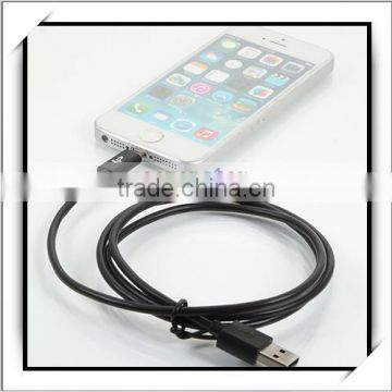 2-in-1 Quick Charging Knitted PVC USB Cable Data Cable Transmission Cable 1M Black