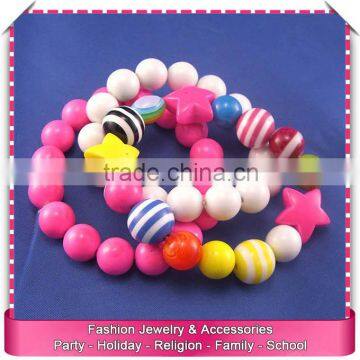 Small beads acrylic bracelet, low price children bracelet