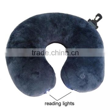 U Shape Traveling Vibrating Neck Massage Pillow with Reading Lights