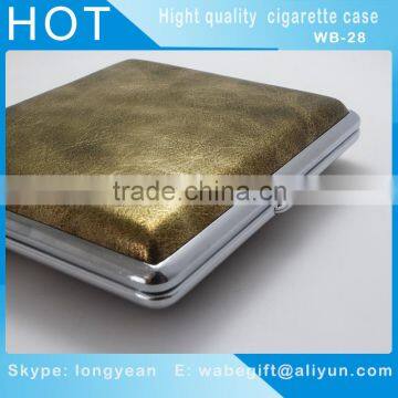 Leather Decorative Pattern Metal Cigarette Case