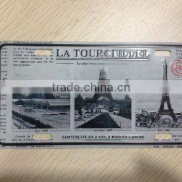 promotion custom metal tin post card