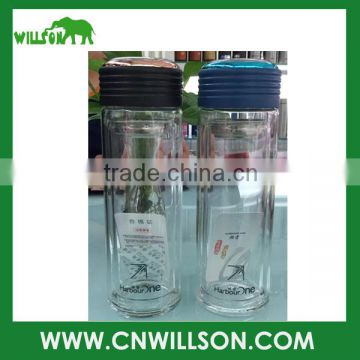 300ml manufacturer wholesale customized logo printed glass mug for sale