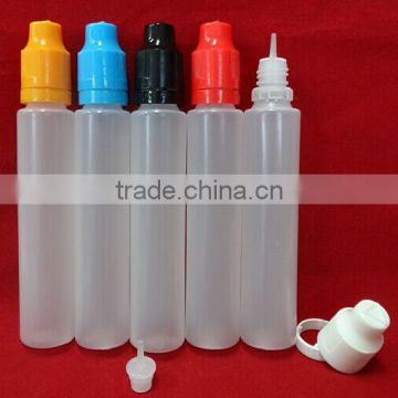 LDPE material dropper bottles for vape liquid oil and e juice bottle with spill tamper cap