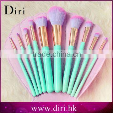 Manufacturers China Purple Wood Handle Small Makeup Brush Set 10Pcs Cosmetic Burshes