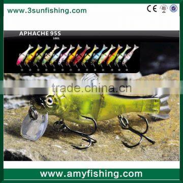 Fly Fishing hard lure joined bait