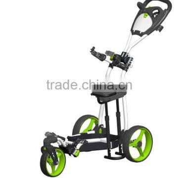 2015 Hot Sale Push Pull Steel Golf Trolley With Seat Box