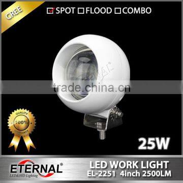 round 4" 25W led work light 4x4 off-road Jeep SUV truck fog light high power driving spot fog lamp