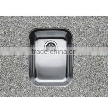 undermount kitchen sink, Inch:14"x16-1/2"x9". Size:356x420x210mm, flat rim, deep press