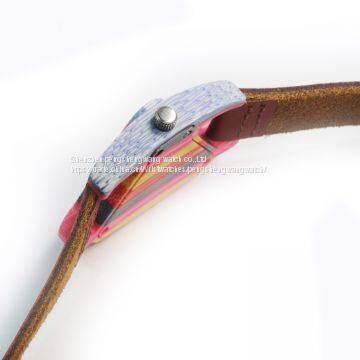 New Design Triangle Shape Colorful Bamboo Watches photo-4
