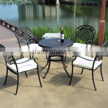 Bronze dining set aluminum patio furniture