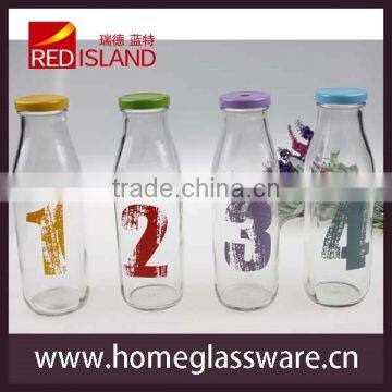 Stylish Juice Bottle Glass Water Bottle Glass Milk Bottle