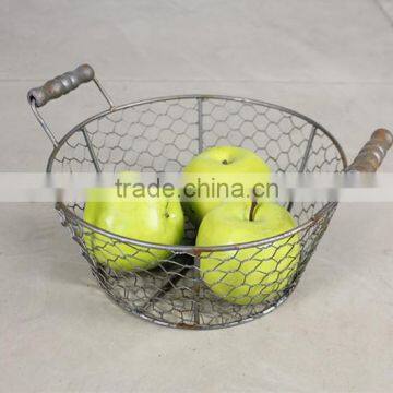 Mini Rectangular Wire Mesh Utility Basket With Side Handles photo-2