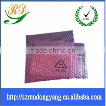 red air bubble plastic bag for protective