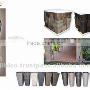 2012 PE rattan/PE wicker/Rattan flower planter/2012 garden flower pot