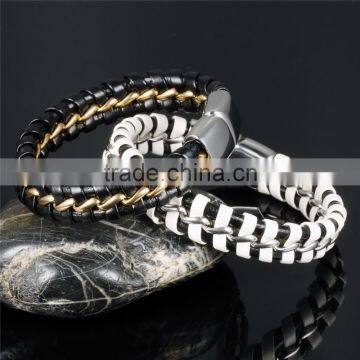 Mens Leather Bracelet Fashion Bracelets 2017 Real Cow Leather Bracelet photo-2