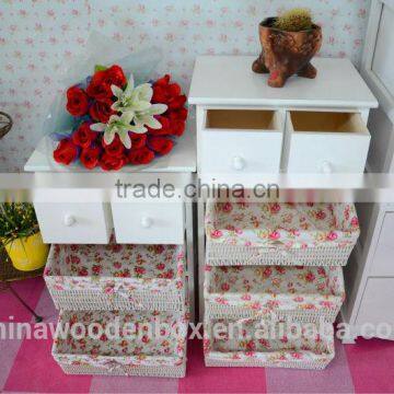 Wholesale Wooden Storage Cabinet With Basket Drawers photo-2