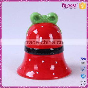 High Quality Colorful Small Ceramic Christmas Bell photo-3