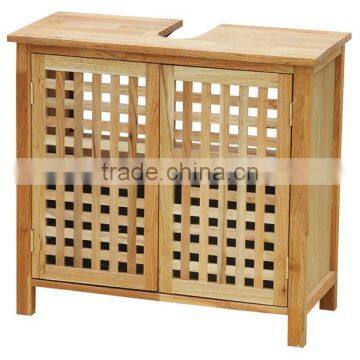 European Style Walnut Wood Laundry Basket