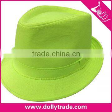 Wholesale High Quality Fabric Green Fedora Hat