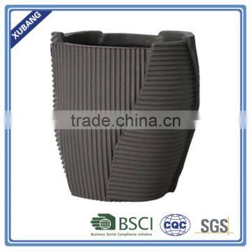 Fashion Poly Resin Medium Size Ribbed Patch Vase photo-2