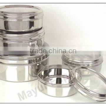 Stainless Steel Top See Round Canister