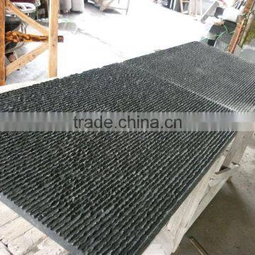 Black Stone Tiles Line Chiseled Black Basalt Stone,Basalt Wall Tiles photo-4