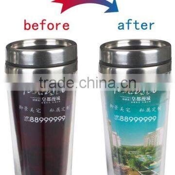 Factory sale 16oz double wall stainless steel travel mug for promotion