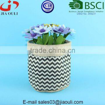 With Raised Grain Screen Printing Jute/linen Sacks for Storage or Plant Pot Cover photo-2