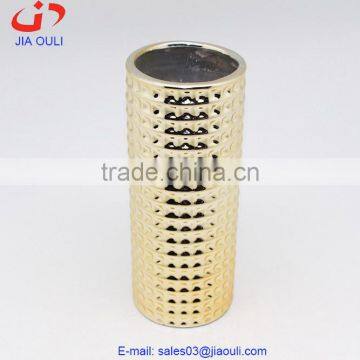 2016 Quality Round Plating Ceramic Flower Vase, Gold Vase, Red Vase photo-4