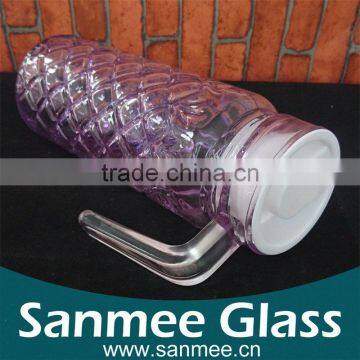 Colored Glass Bottle With Handle Glass Water And Juice Bottle photo-2