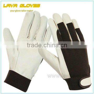 Professional Goatskin Leather Mechanic Work Glove for Industry Working photo-4