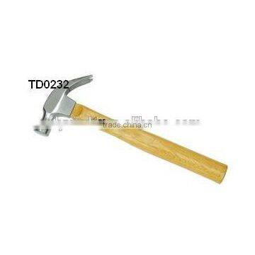 claw hammer with wooden handle