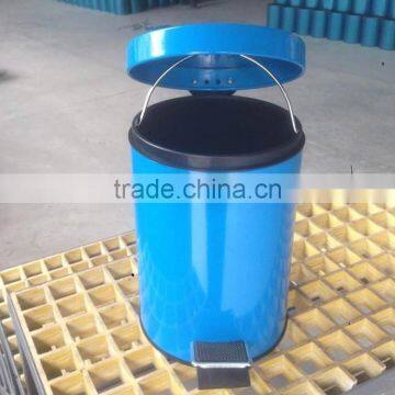 Blue Color 410# Stainless Steel Dustbin/trashcan With Good Quality