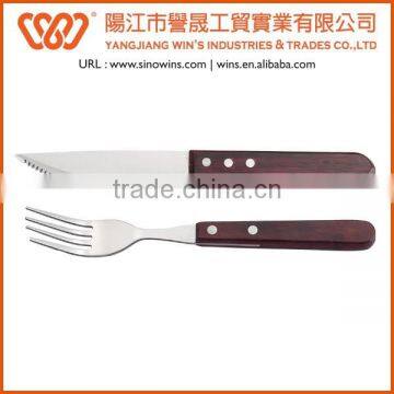 A-SK049 High Quality Stainless Steel Steak Knife Set With Wooden Handle photo-2