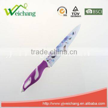 WCE568 5 Pcs Set Kitchen Knives Artwork Painting Blade PP+TPR Handle , Hot Sale, Wholesale photo-4