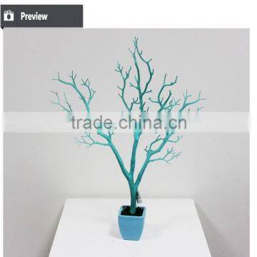 Artificial Decorative White Dry Tree Branch Wedding Table Setting photo-3